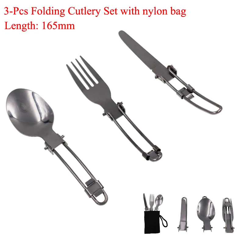 Длинный рюкзак для посуды Spork вилка из нержавеющей стали Складной нож посуда ложка набор комбо для пикника и отдыха на природе столовые приборы посуда столовые приборы - Цвет: as photo