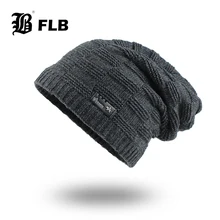 [FLB] зимняя мужская шапка Skullies Beanies, Осенние вязаные шапки, мягкая вязаная шапка, мужская вязаная шапка с геометрическим рисунком, шапка s F18080