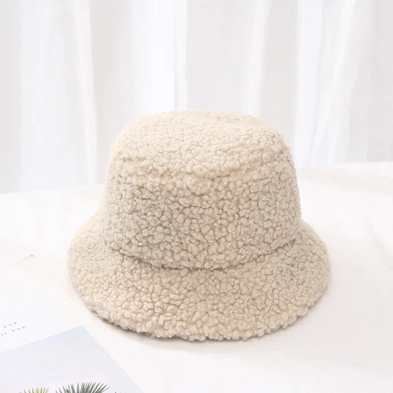 Beige Женская шерстяная кашемировая шапка, модная зимняя теплая шерстяная Кепка для отдыха, Женская однотонная Корейская версия шапок, Шерстяная кепка, TG0122 - Цвет: Beige