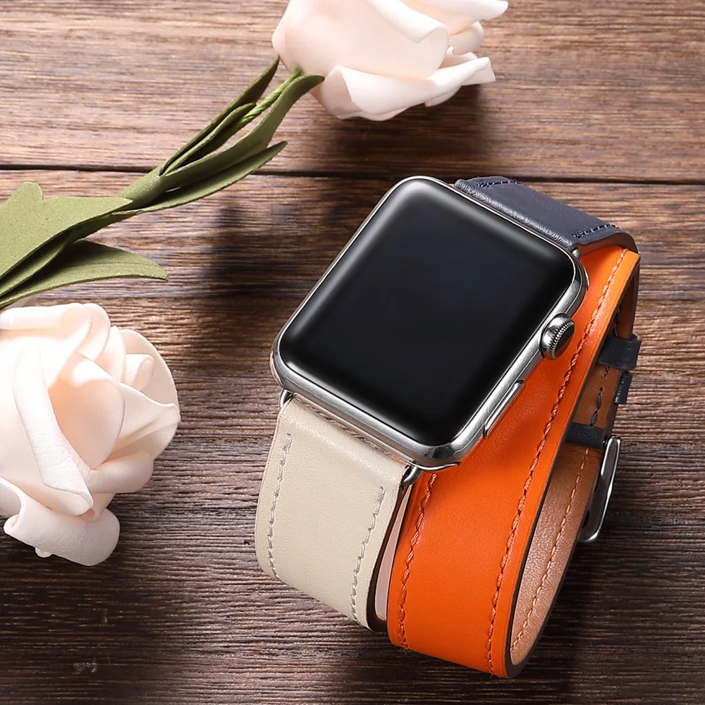 CHIMAERA новейший r Кожаный ремешок для iWatch 4 3 2 1 один тур ремешок для Apple Watch Band 42 мм 38 мм 40 мм 44 мм ремешок браслет