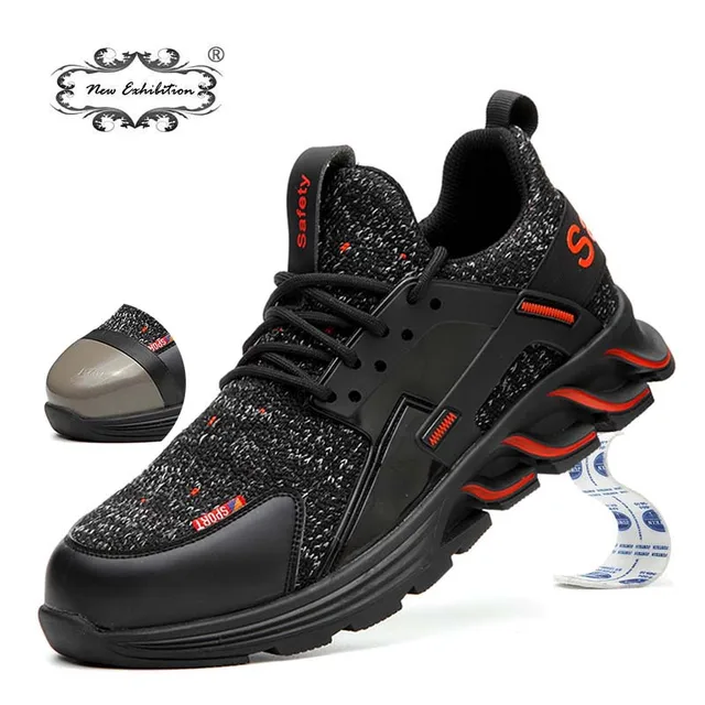 US $26.56 New exhibition fashion Work Shoes 2019 Men's Outdoor light Breathable Safety Sneakers Boots Steel T