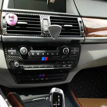 

For BMW X5 E70 X6 E71 08-13 Air Condition Panel Interior Decal Wear-resistant Waterproof Cover Trim Carbon Fiber