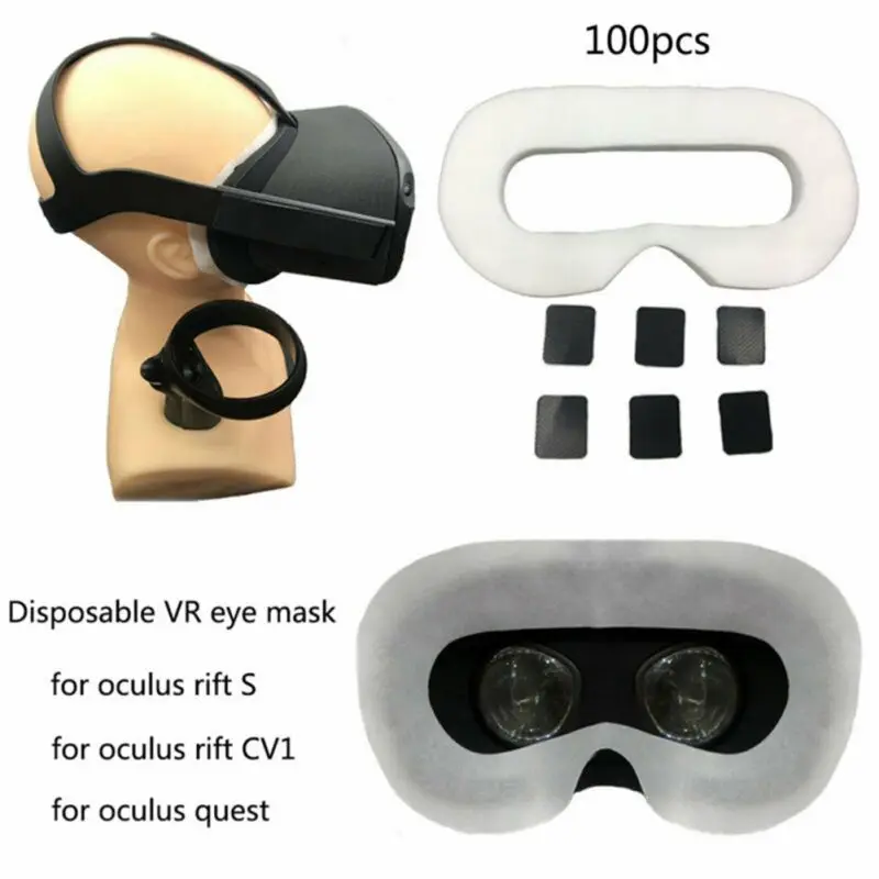 Высококачественные профессиональные одноразовые маски для глаз VR, удобные мягкие дышащие 100 шт для S/CV1