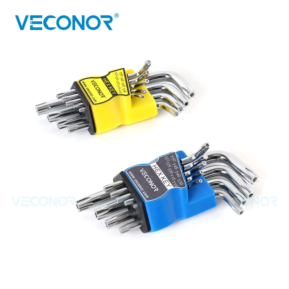 9Pcs Set Durable Metric Short Arm Torx Chrome Vanadium Key Star Wrench Hand Tool Screwdriver T10 T15 T20 T25 T27 T30 T40 T45 T50 - Image 6