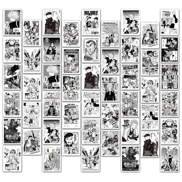 10/30/50/100PCS Mix Anime Demon Slayer Attack on Titan Stickers Poster Graffiti Decals Laptop Phone Luggage Car Sticker for Kids 5