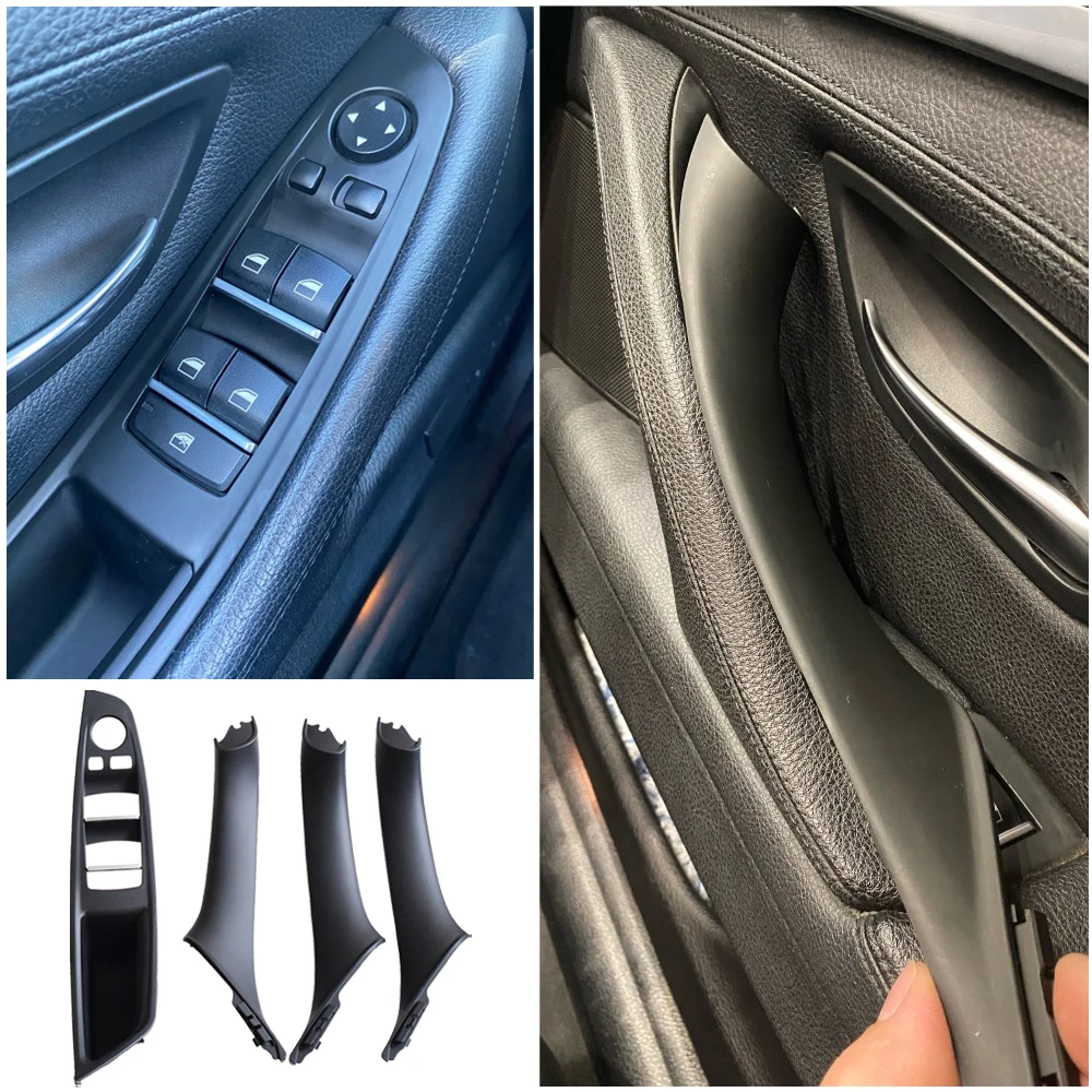 Lhd Kemudi Tangan Kiri Untuk Bmw 5 Seri F10 F11 Merah Anggur Krem Hitam Panel Pegangan Pintu Bagian Dalam Penutup Potongan Tarik Interior Pintu Menangani Aliexpress