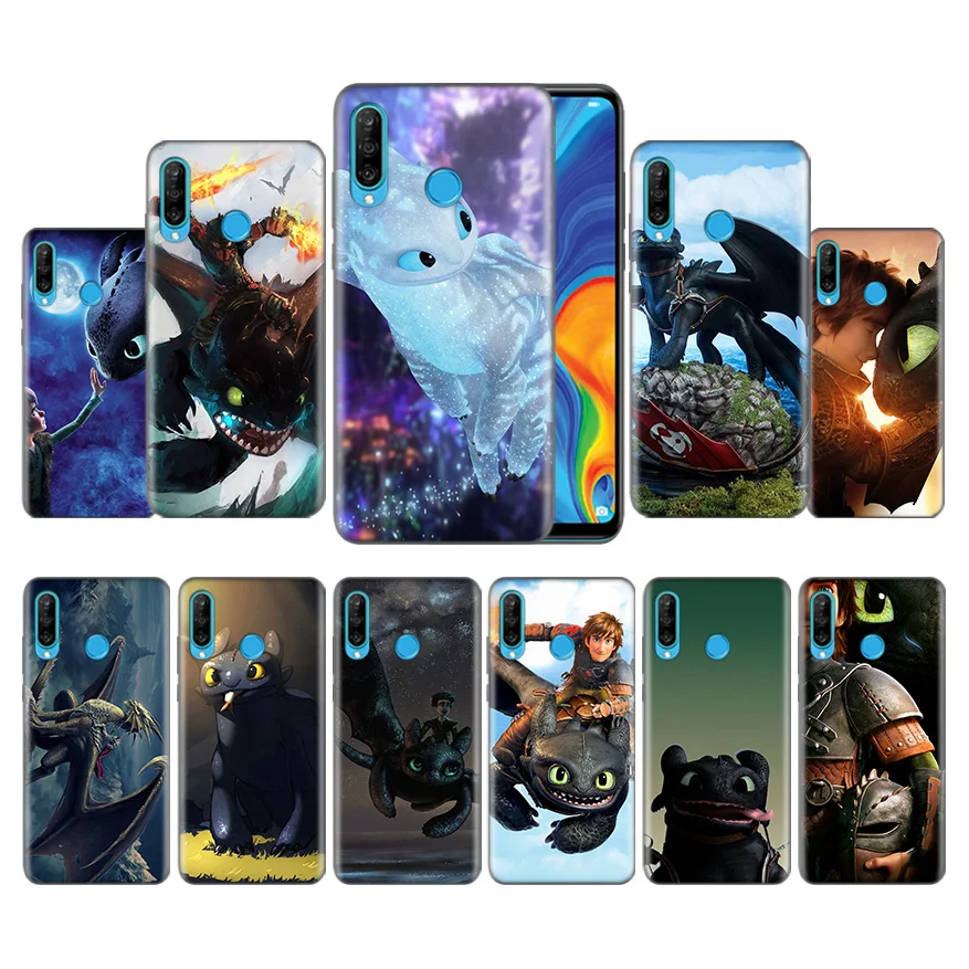 

Toothless How To Train Your Dragon Pattern Silicone Case for Huawei P30 P20 P10 P9 Lite Pro Mate 10 20 30 Lite Pro 2017 2019