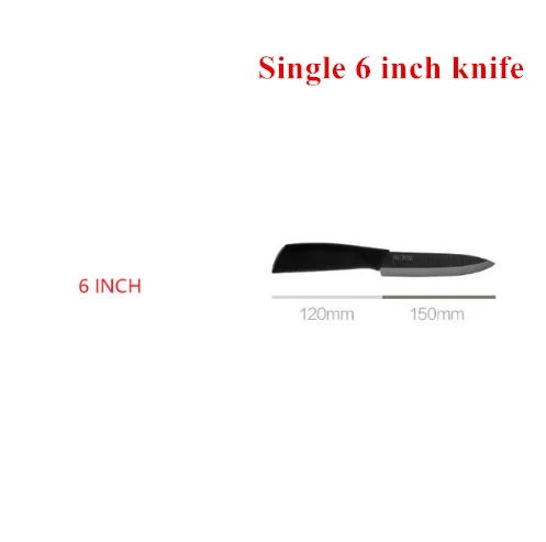 Single 6 inch 4 шт. Xiaomi Huohou кухонный нож нано-Керамические ножи поварской набор 4 6 8 дюймов печи тоньше наборы для семейной кухни - Цвет: Single 6 inch