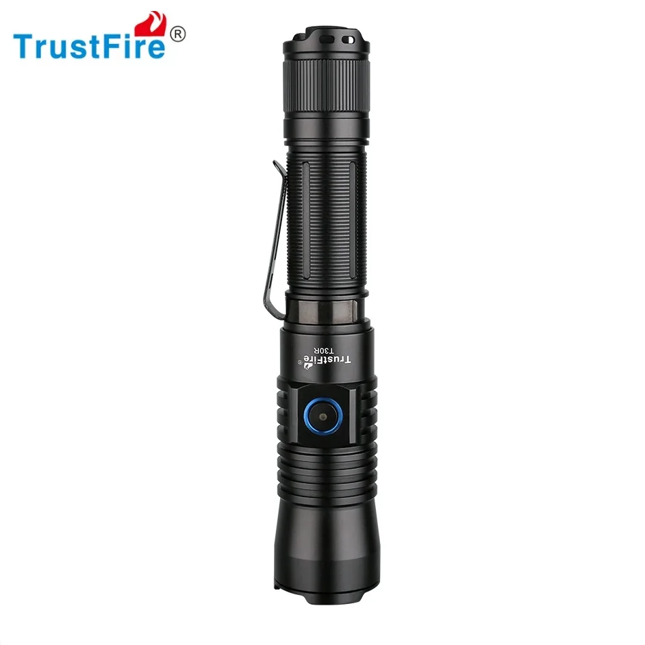 TrustFire T30R LEP LED Tactical Flashlight 460LM USB Type C La ser Torch Light 1000M for