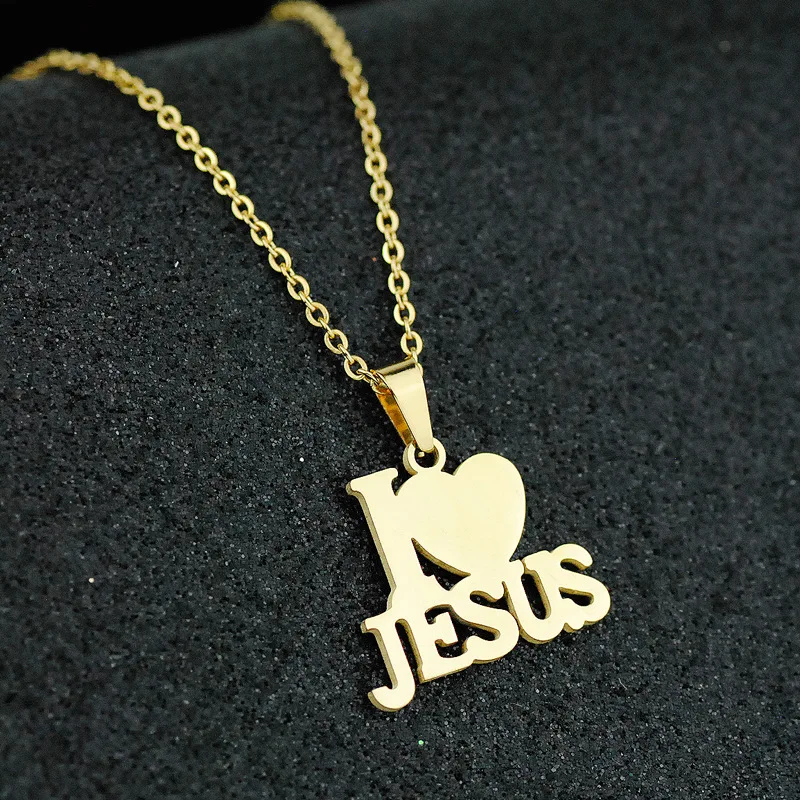 2020 Stainless Steel Jesus Cross Fashion Men Charm Metal Pendant Necklace Jewelry Set Chain Christian Symbol Jewelry Making - Image 2