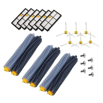 

EAS-Vacuum Cleaner Parts 24Pcs Accessories for Irobot Roomba 880 860 870 871 980 990 Replenishment Parts Spare Brushes Kit