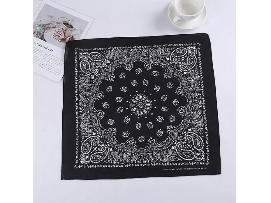 Vintage Bohemia Style Bandana Square Scarf Headband For Women Men Face Mask Cross Turban Bandanas Hair Tie Headscarf Headwear ladies headbands for short hair