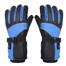 1 пара Светоотражающие перчатки с подогревом в ночное время зимние перчатки с электроподогревом 7,4 В 2600 мАч водонепроницаемые лыжные перчатки US Plug