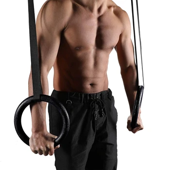 

Gymnastic Rings Pull-Up Fitness Gym Rings with Adjustable Straps for Strength Training Workout