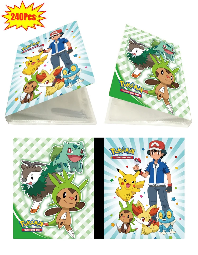30 Pages Porte Compatible Avec Carte Pokemon Album Compatible Avec Pokemon Peut contenir jusqu'à 240 cartes Classeur Carte Pokemon Black Pikachu Porte Carte Livre Carte 