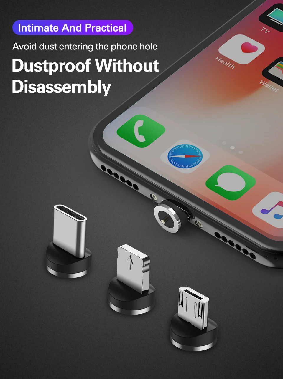 Coolreall Магнитный кабель Micro usb type C IOS Быстрая зарядка Micro usb type-C Магнитный зарядный провод usb c для iphone11 X Xr кабель