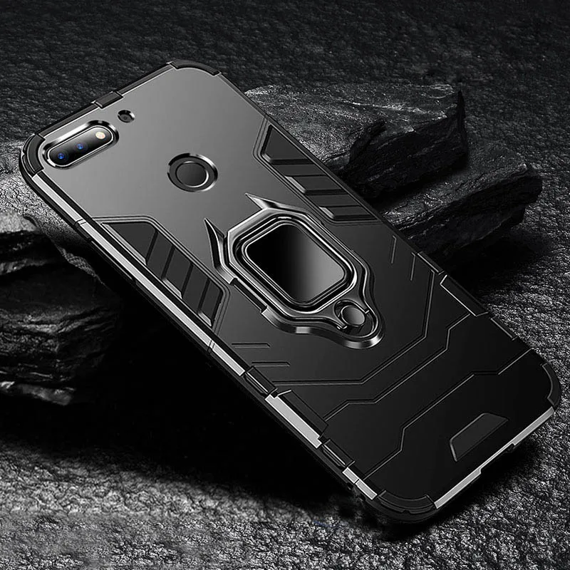 Чехол для Honor 7A армированный чехол из поликарбоната с держателем пальцев