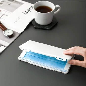 

Mouth-muffle Folder Bags Portable Face Mask Storage Clip Recycling Storage Masks Case PP Plastic Sheet Temporary