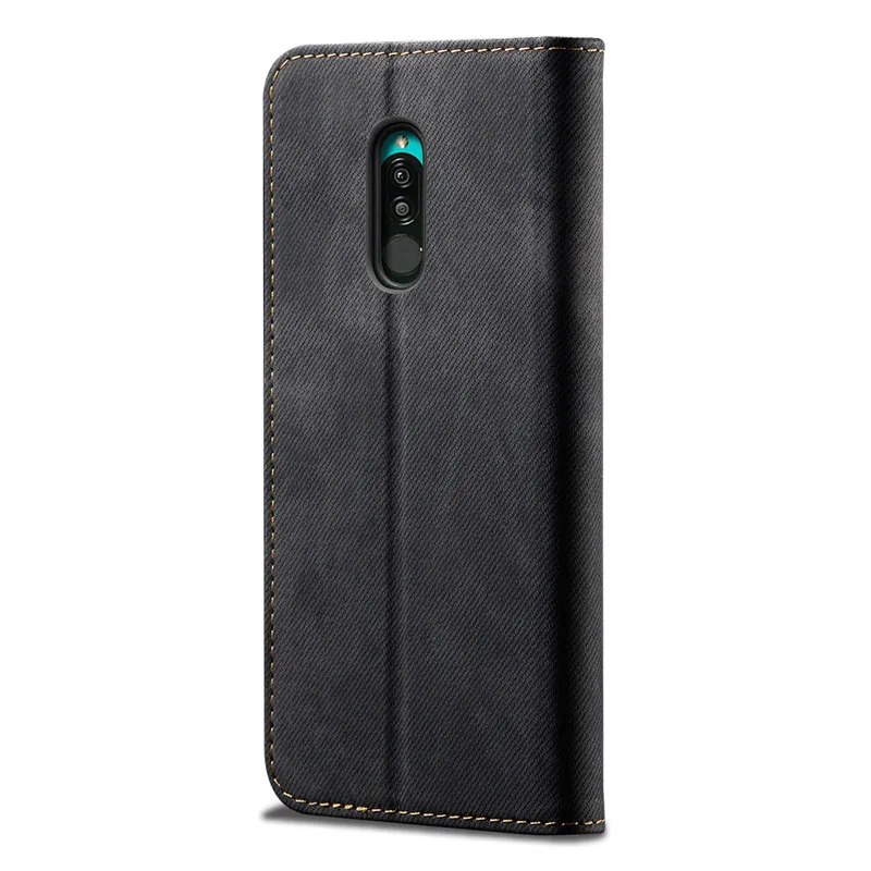 Чехол-книжка в стиле ретро для Xiaomi Redmi 8 Redmi 8A, чехол из джинсовой ткани с подставкой и бумажником, задняя крышка для Redmi 7 7A, Fundas