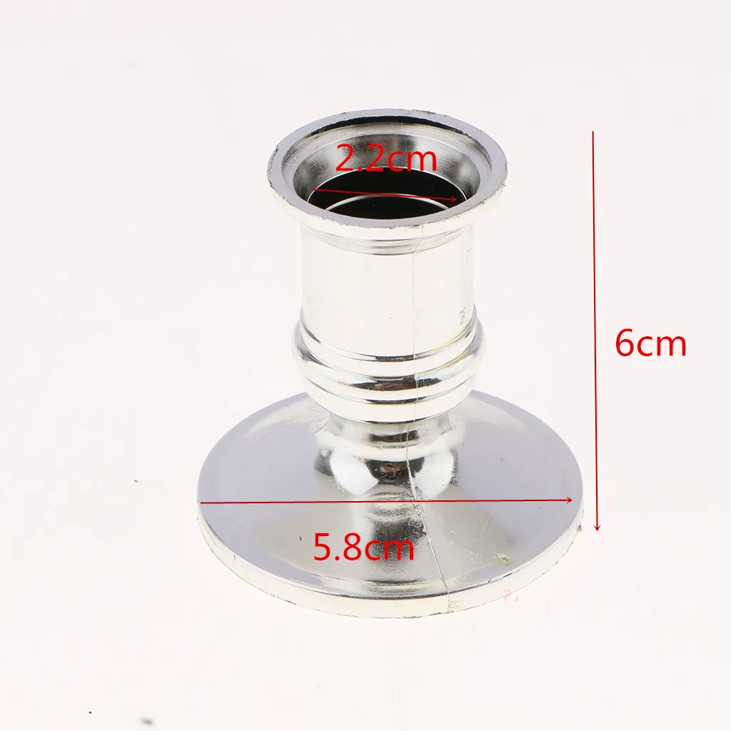 2pcs Plastic Tapered Pillar Candle Base Holder Pedestal