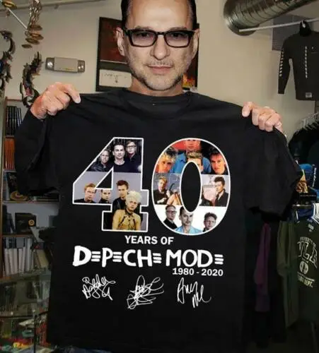 40 лет Depeche 1980 2020 Mode футболка Черная Хлопковая мужская Supplier US поставщик|Футболки| |
