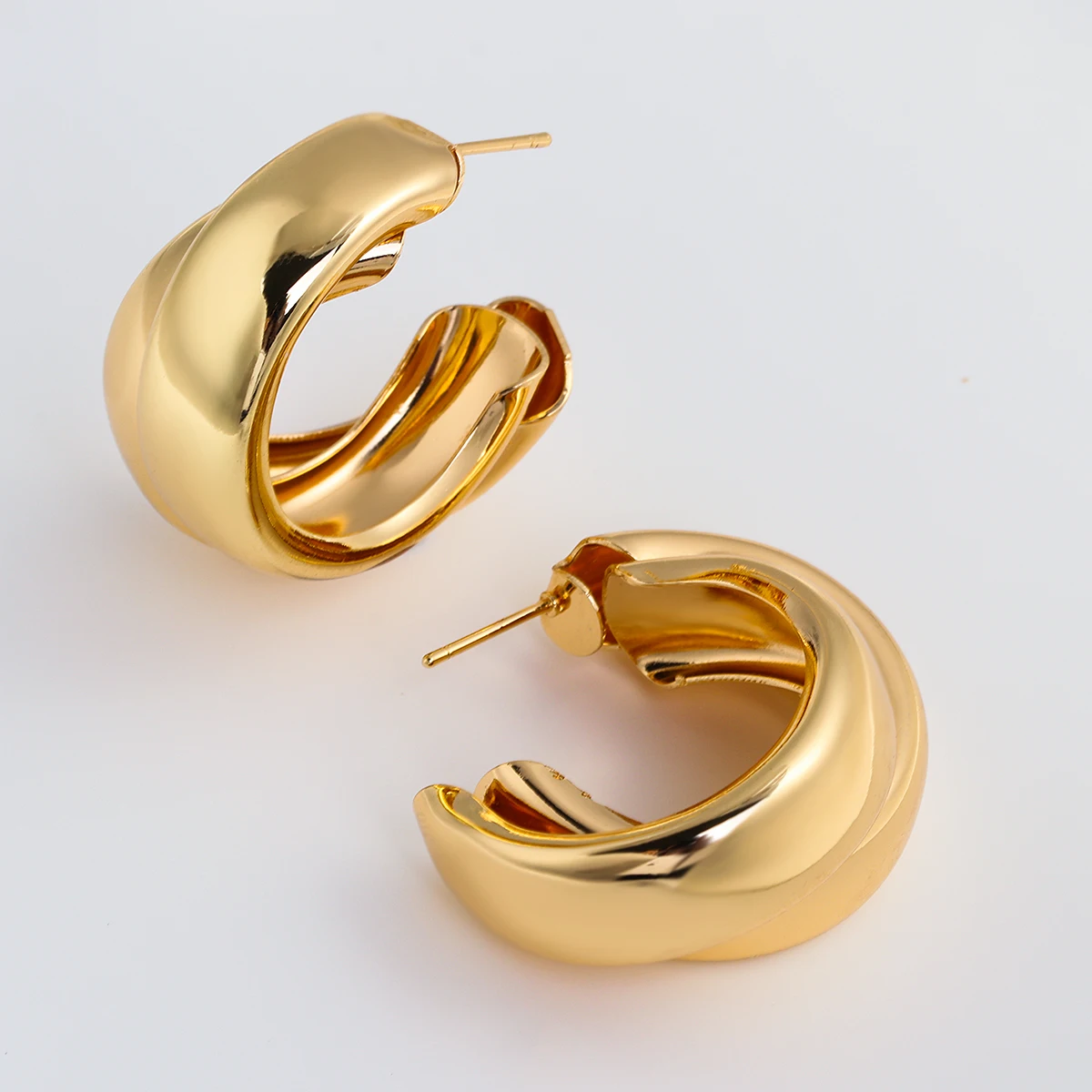 AENSOA-pendientes de aro geométricos para mujer, aretes redondos, Color dorado, Estilo Vintage, fiesta de boda, joyería 2022