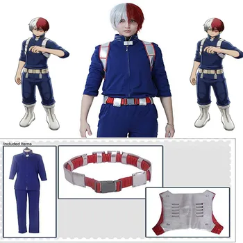 

Anime Boku no Hero Academia Cosplay Costume My Hero Academia Todoroki Shoto Jumpsuits Rompers uniform Cosplay Halloween Costume