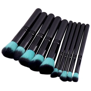 

Pro 10 Makeup Brushes Set Powder Face Blush Foundation Contour Eye Lip Makeup Cosmetic Brush Kit Pincel Maquiagem