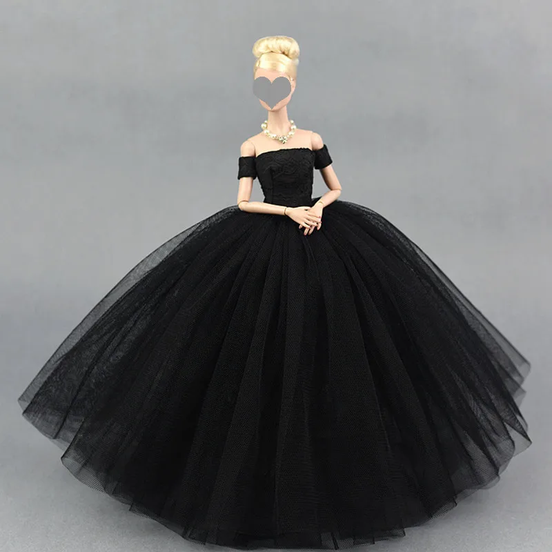 Little Black Dress Dress Up For 30CM Doll Toy O0M6 