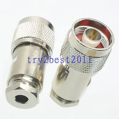 

DHL/EMS 50 Sets 1pce Connector N plug pin clamp RG58 RG142 LMR195 RG400 COAXIAL straight 75ohm -C1