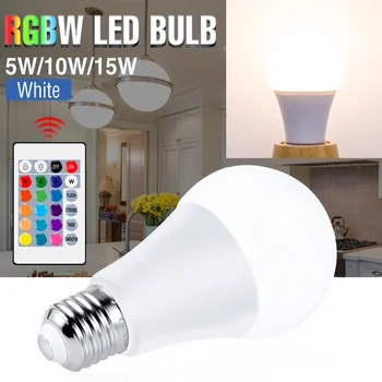 

RGB LED Bulb E27 Led Spot Light RGBW Magic Bulbs 220V Lamp LED Spotlight RGBWW Lampada Warm White Colorful Party Lighting 110V