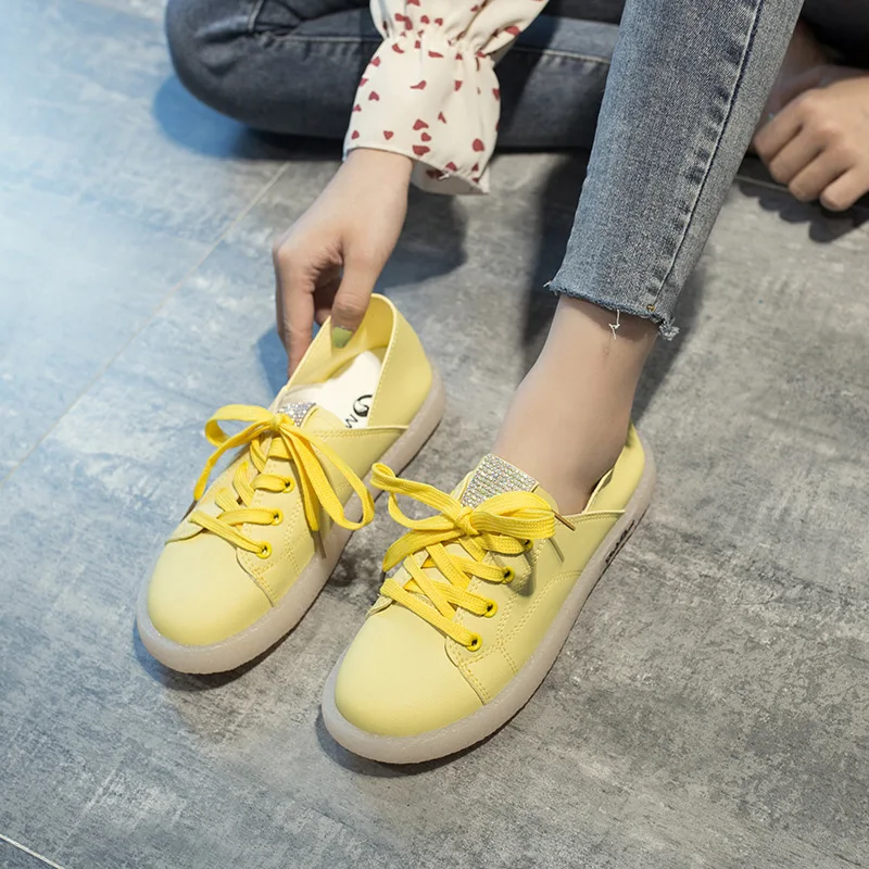 

Classic Fashion Sports White Shoes Female 2019 Spring and Autumn New Small Embroidery Shoes Korean Shoes Sneakers moda mujer