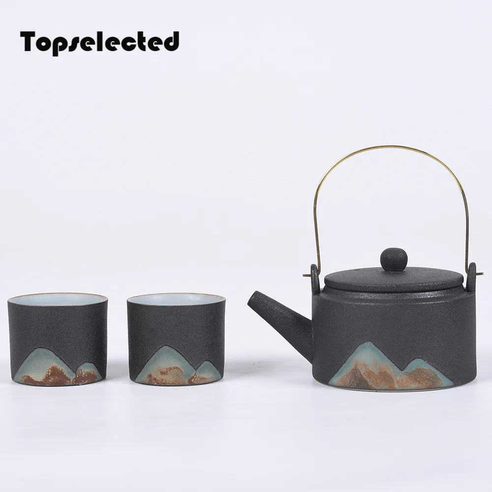 

Ceramic teapot teacup set Travel tea set tea set chinese Porcelain Enameled tea pot with cup