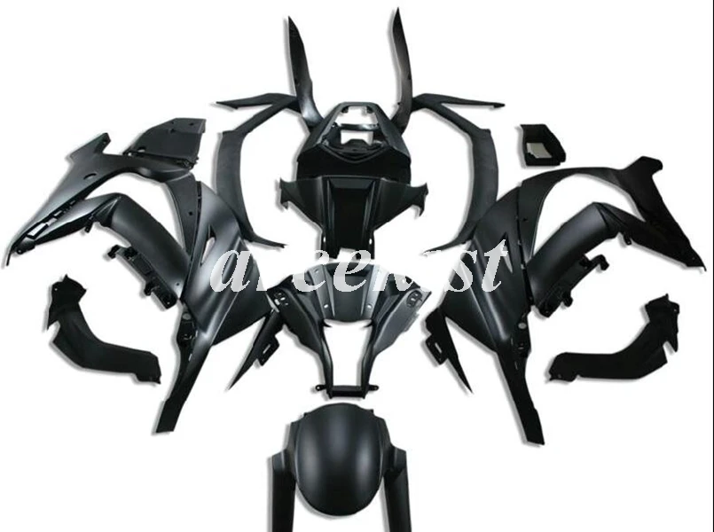 ABS полный обтекатель комплект подходит для kawasaki Ninja ZX-10R ZX10R 2011 2012 2013 Кузов Набор 11 12 13 14 15 черный матовый