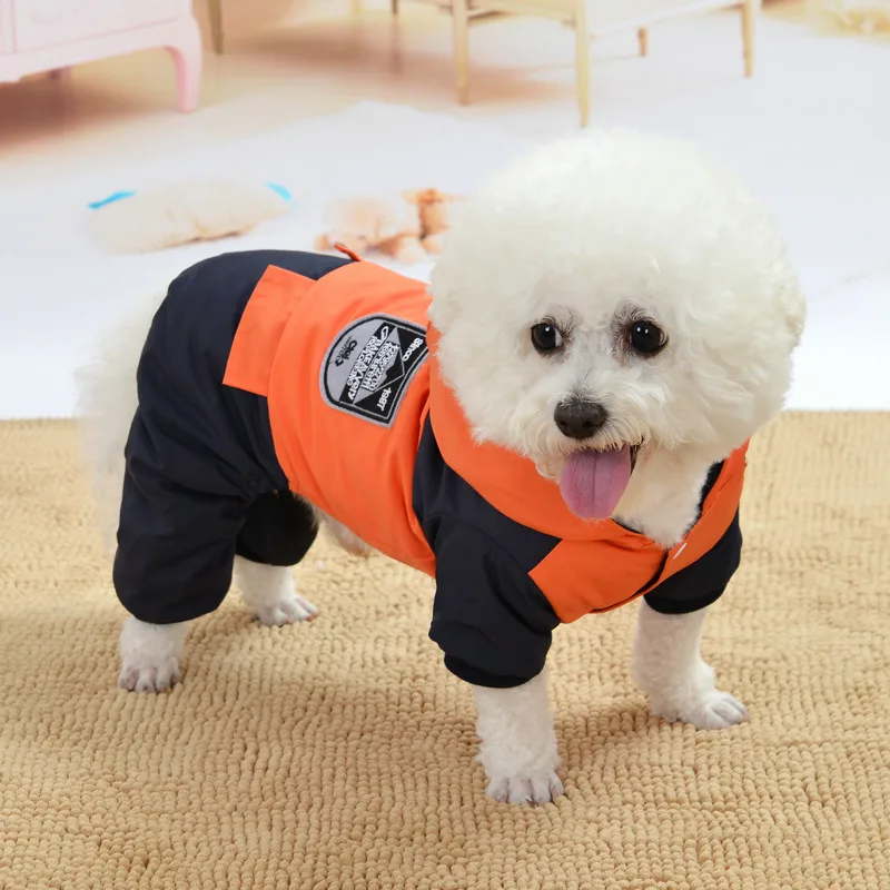 Зимний комбинезон для собак одежда Йоркширский терьер ветровка куртка для собаки Trajecito Perro Invierno одежда корейская теплая куртка