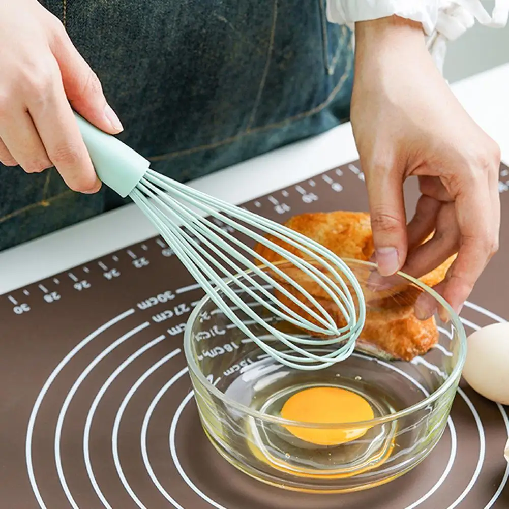 

Multifunctional Rotary Manual Egg Beater Mixer Mini Kitchen Egg Agitator Eco-Friendly Bake Egg Plastic Silicone Tool Whisk C2O6