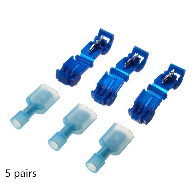 5 pairs 10PCS Blue 30/60 шт., коннекторов для электрических проводов, разъемы и клеммы для проводов, обжимная Клемма Scotch Lock быстрый зажим для 22-10AWG Электрический автомобильный аудио комплект набор инструментов - Цвет: 5 pairs 10PCS Blue
