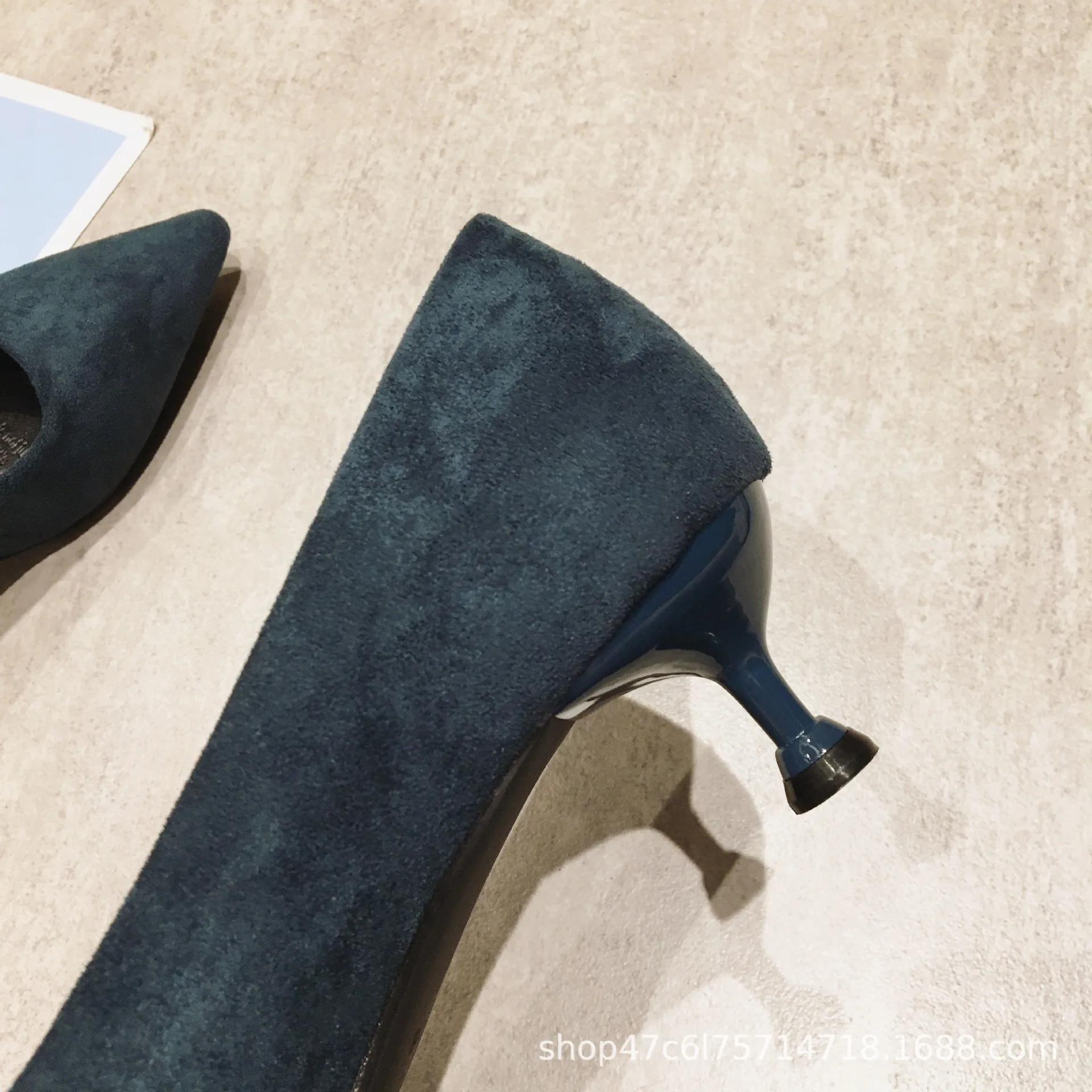

Low-Cut French GIRL'S Kitten Heels Online Celebrity Spring And Autumn Thin Heeled Sexy Pointed Korean-style Cat with Versatile 5