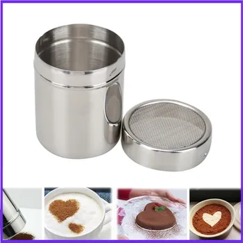 

Stainless Steel Flour Salt Sifter Icing Sugar Dredger Cocoa Chocolate Powder Shaker Decorating Tools