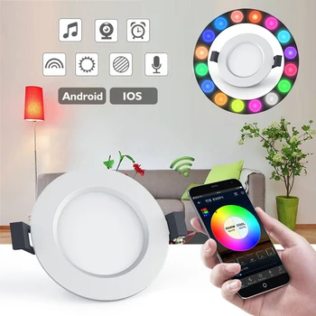 

Smart LED Bluetooth Downlight RGB bulb light Lamp App Remote,Grouping control,Energy saving, adjusted Color brightness spotlight