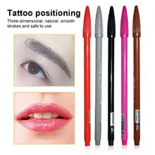Eyebrow Tattoo Marker Pen Waterproof Semi Permanent Makeup Brow Positioning Pencil Skin Tattoo Scribe Tool