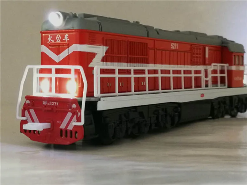 Модель локомотива из сплава 1/87 игрушечный поезд со звусветильник кой детские