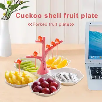 

Partition Plate Candy Dish Beautiful Sturdy Fruit Melon Tray Snack Tray Creative Gift Durable