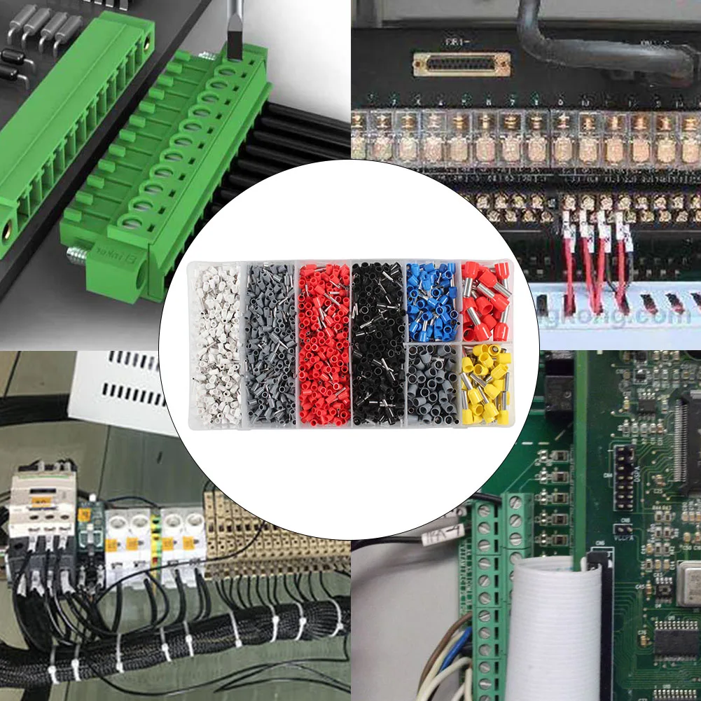 1800pcs Power Control Electrical Project Wire Crimp Connector Bootlace Cooper Ferrules Kit For Automation Pin End Terminals Mini