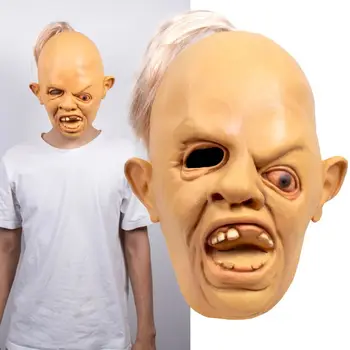 

Halloween Horror Mask Zombie Masks Party Cosplay Scary Face Cyclops Ugly Monster- Adult Latex Mask Full Face