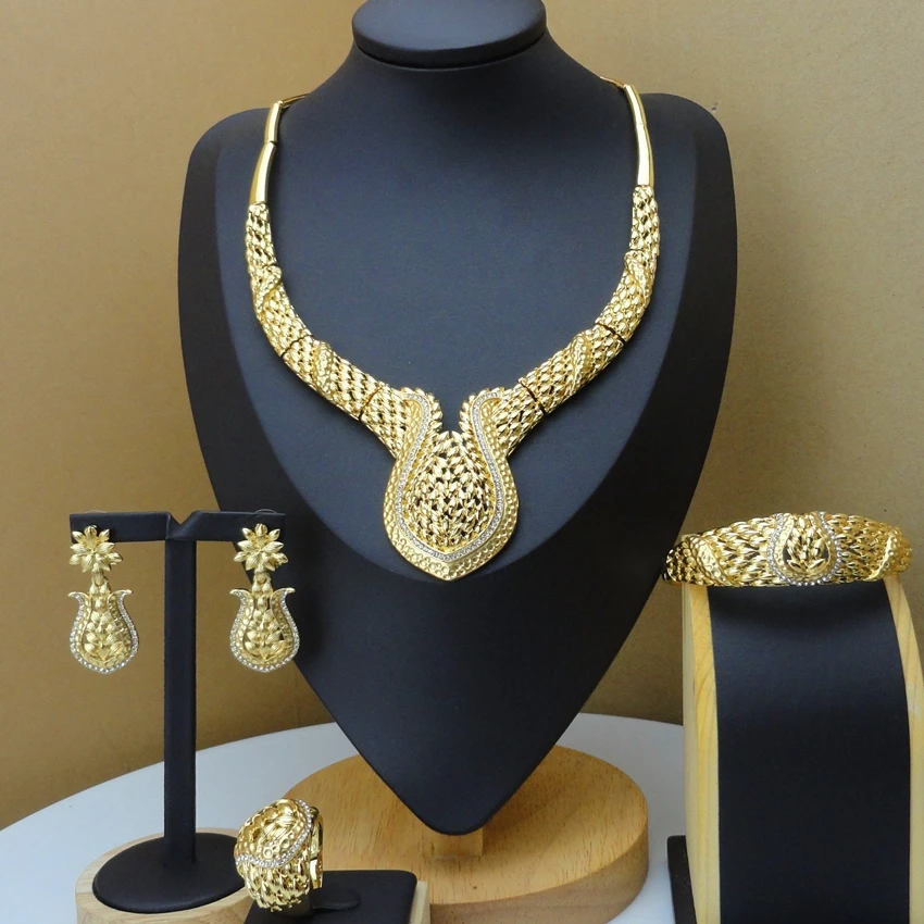 Yuminglai African Fashion Jewelry Dubai Costume Jewelry Sets For Women