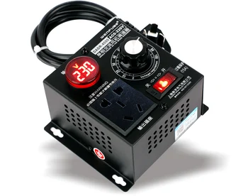 

Free shipping 220V 4000W Variable Voltage Controller For Fan Speed Motor Control Dimmer Speed Temperature Voltage Adjustment