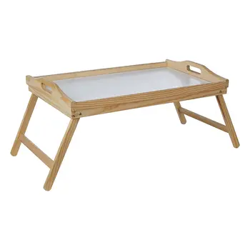 

Premier Housewares 1101205 bed tray, pine wood floor white tableware