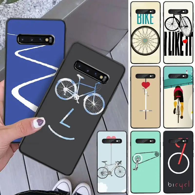 BIKE CYCLING art DIY Painted Bling Phone Case For Samsung S8 S8 Plus S9