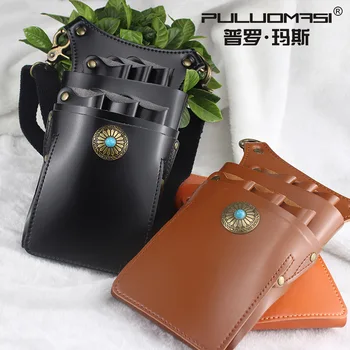 

Hairdressing scissors bag hair stylist retro pockets pet scissors Messenger bag style comb electric induction induction kit